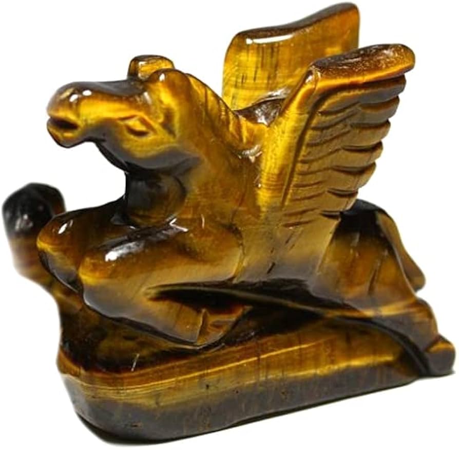 カービング】タイガーズアイ / 馬・躍動